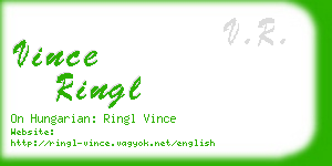 vince ringl business card